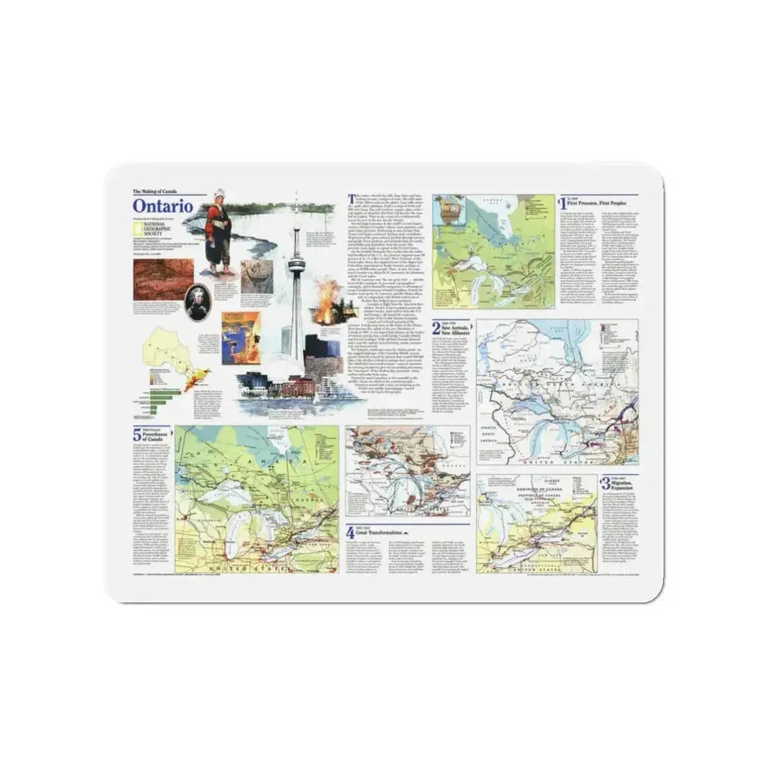 Canada - Ontario 2 (1996) (Map) Refrigerator Magnet 3 Inch - The Sticker Space