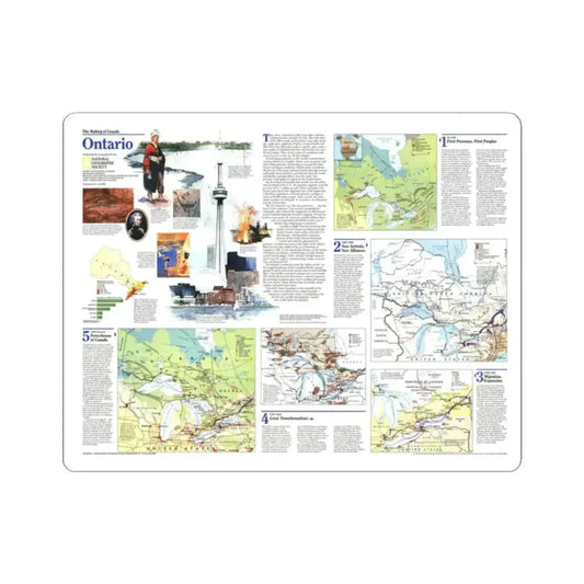 Canada - Ontario 2 (1996) (Map) STICKER Vinyl Kiss-Cut Decal 2 Inch White - The Sticker Space