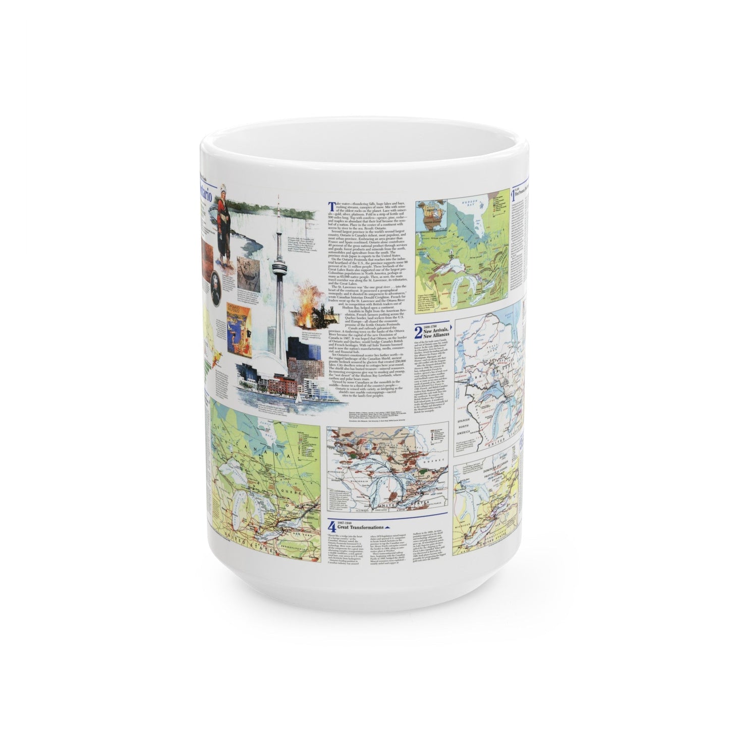 Canada - Ontario 2 (1996) (Map) White Coffee Mug-15oz-The Sticker Space