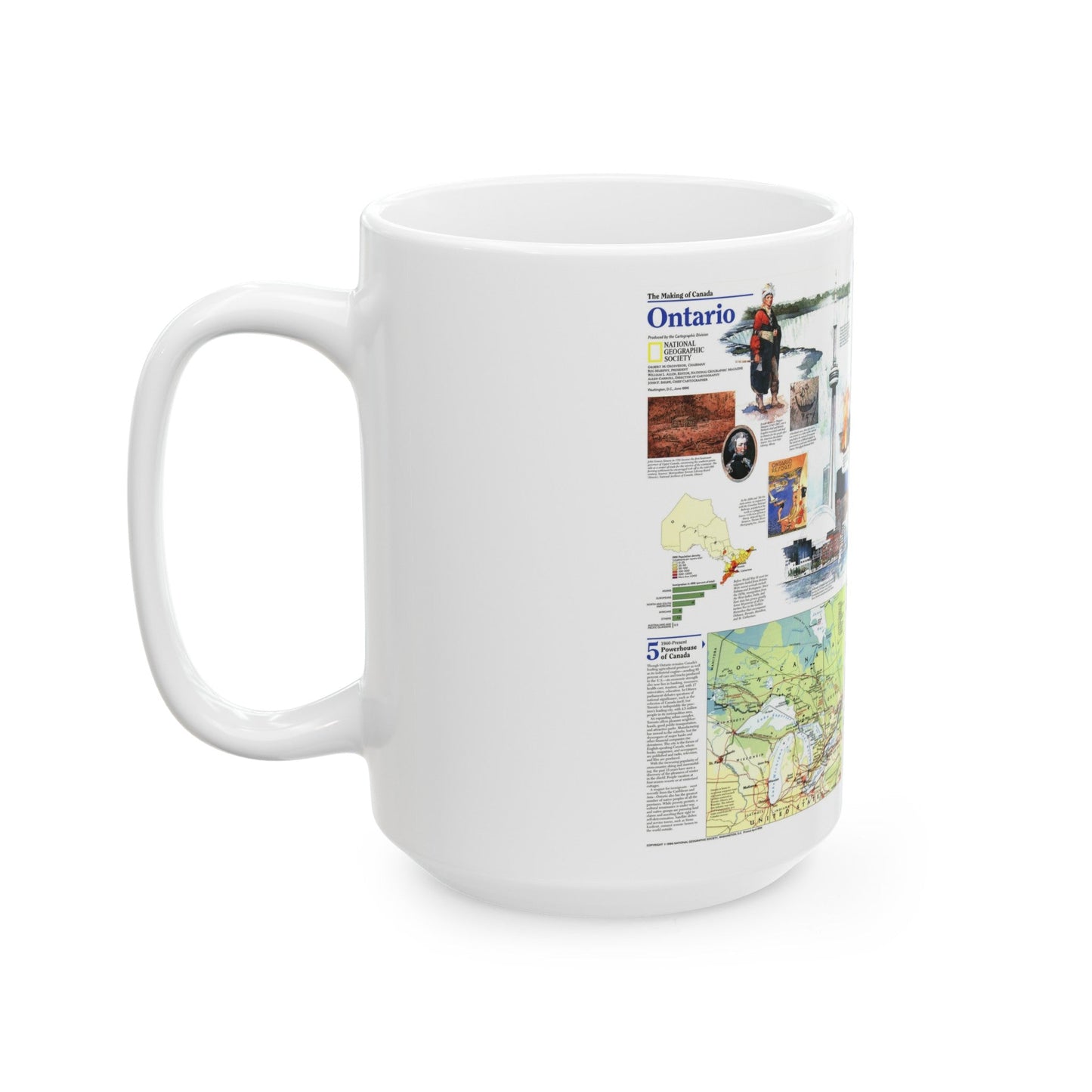 Canada - Ontario 2 (1996) (Map) White Coffee Mug-The Sticker Space