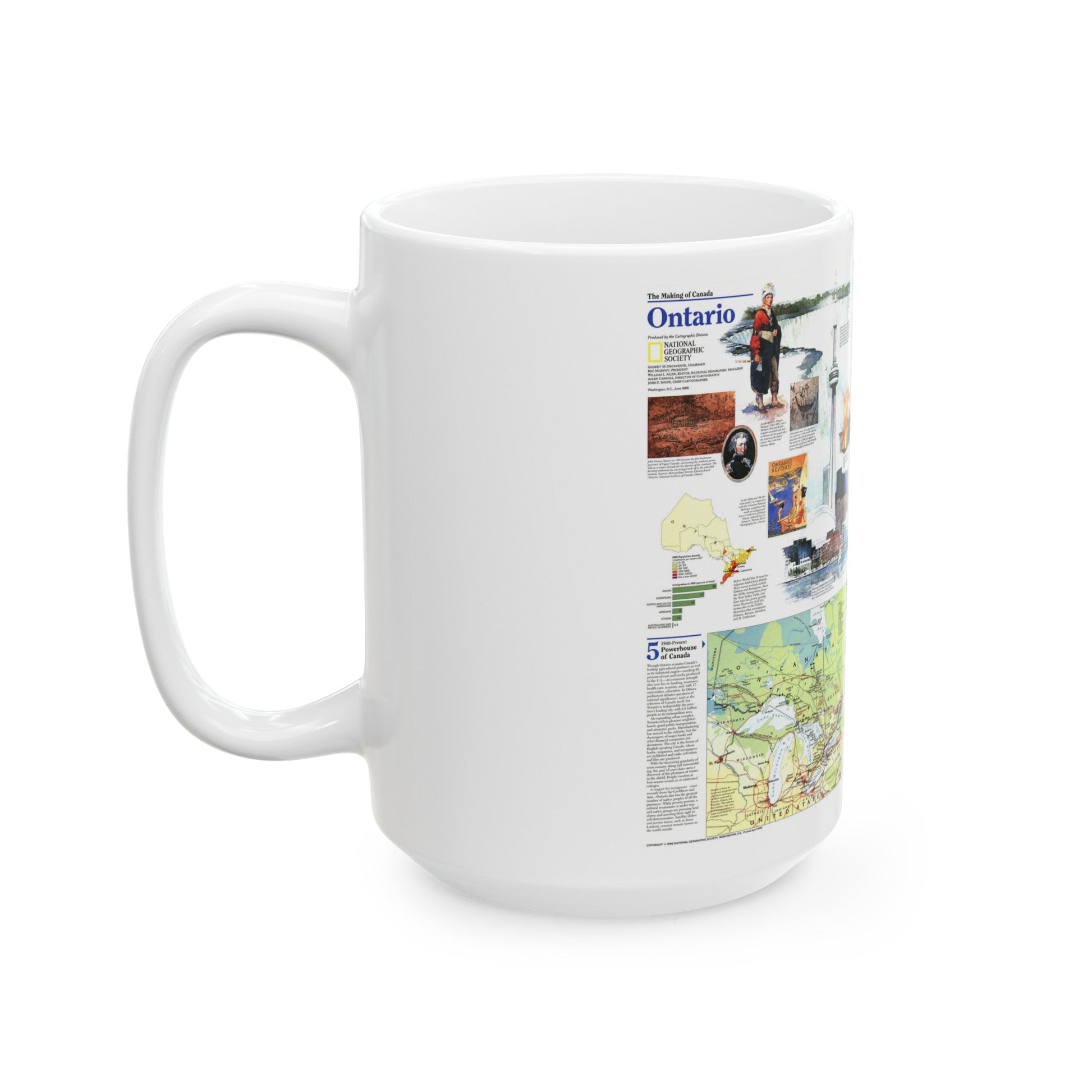 Canada - Ontario 2 (1996) (Map) White Coffee Mug-The Sticker Space