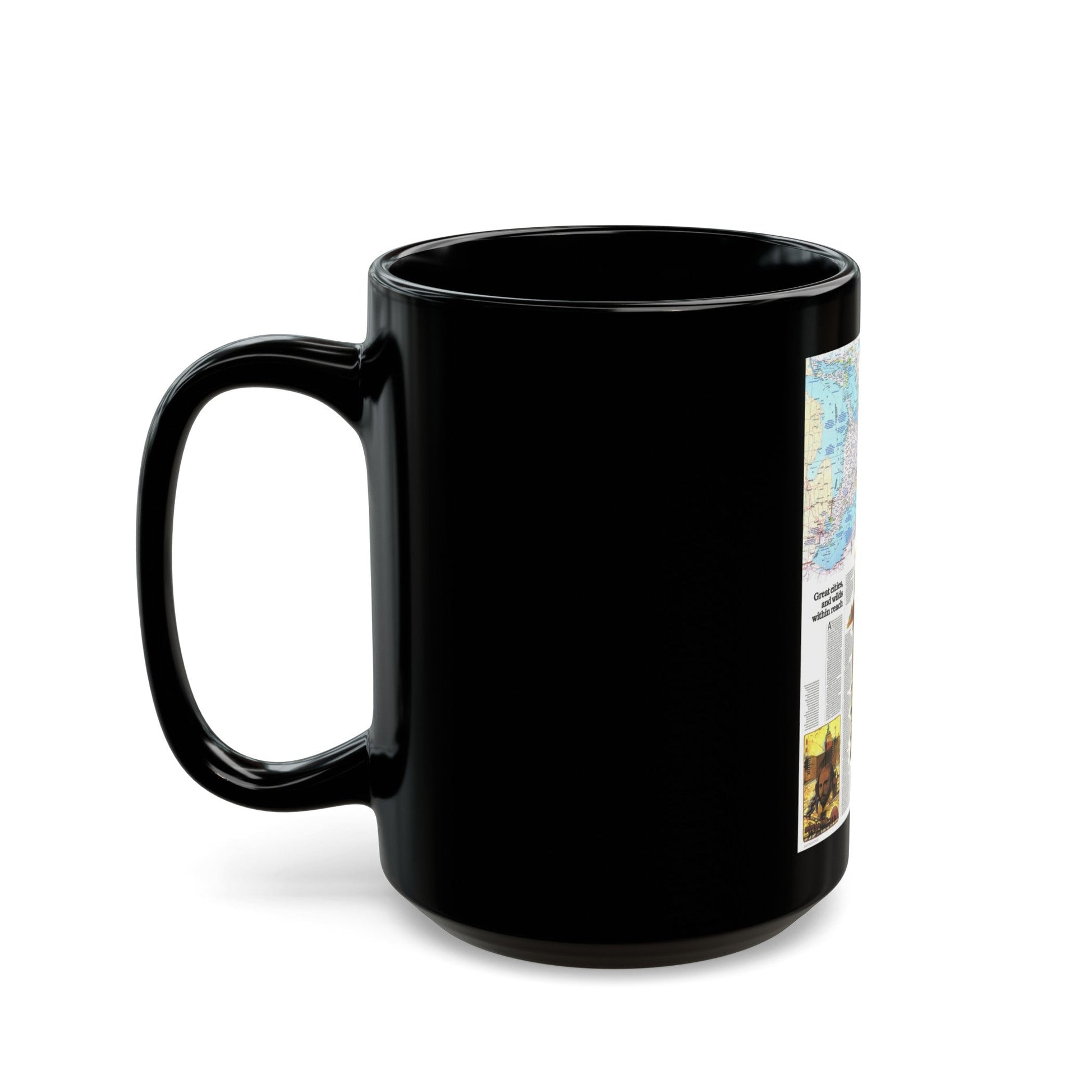 Canada - Ontario, Great Cities (1978) (Map) Black Coffee Mug-The Sticker Space