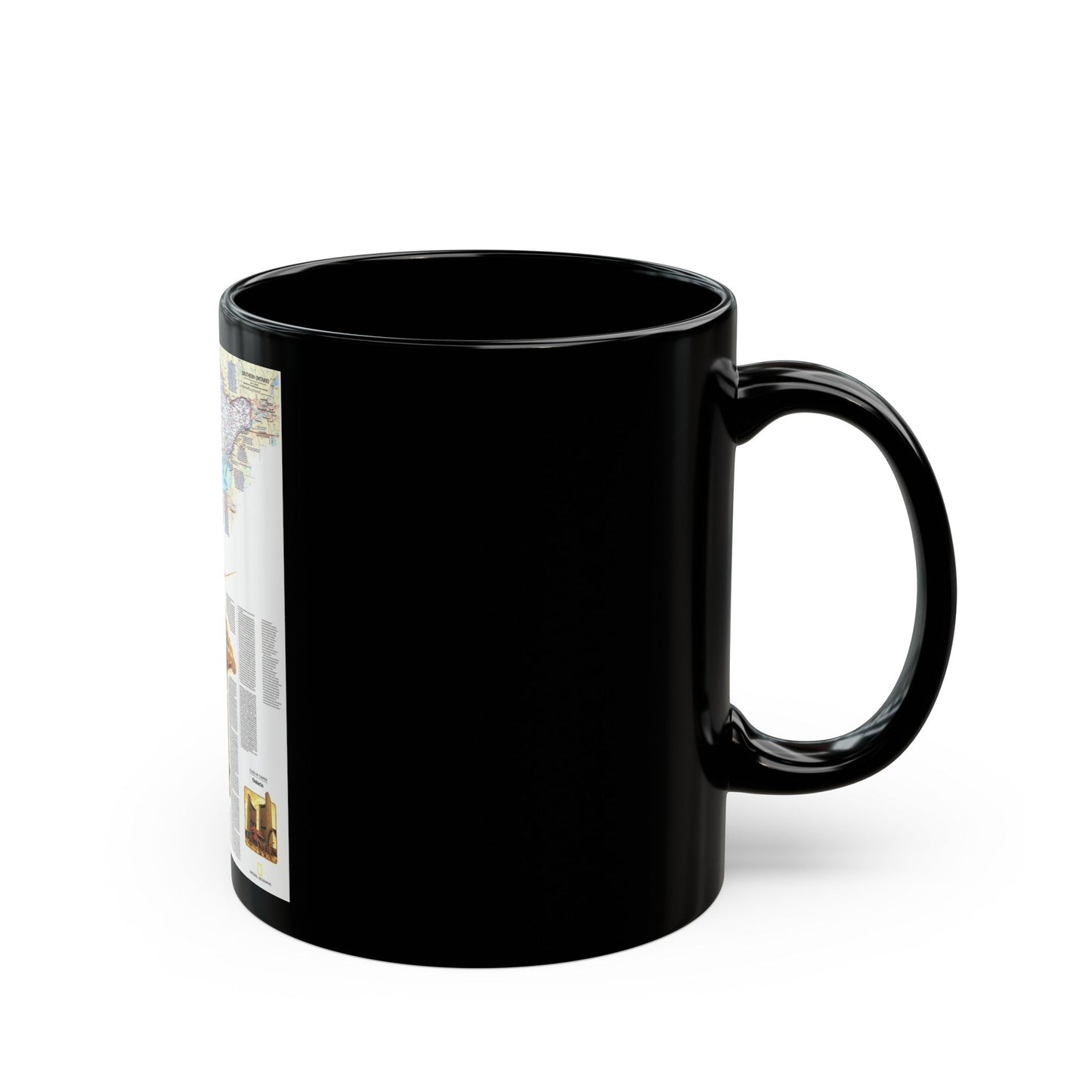 Canada - Ontario, Great Cities (1978) (Map) Black Coffee Mug-The Sticker Space