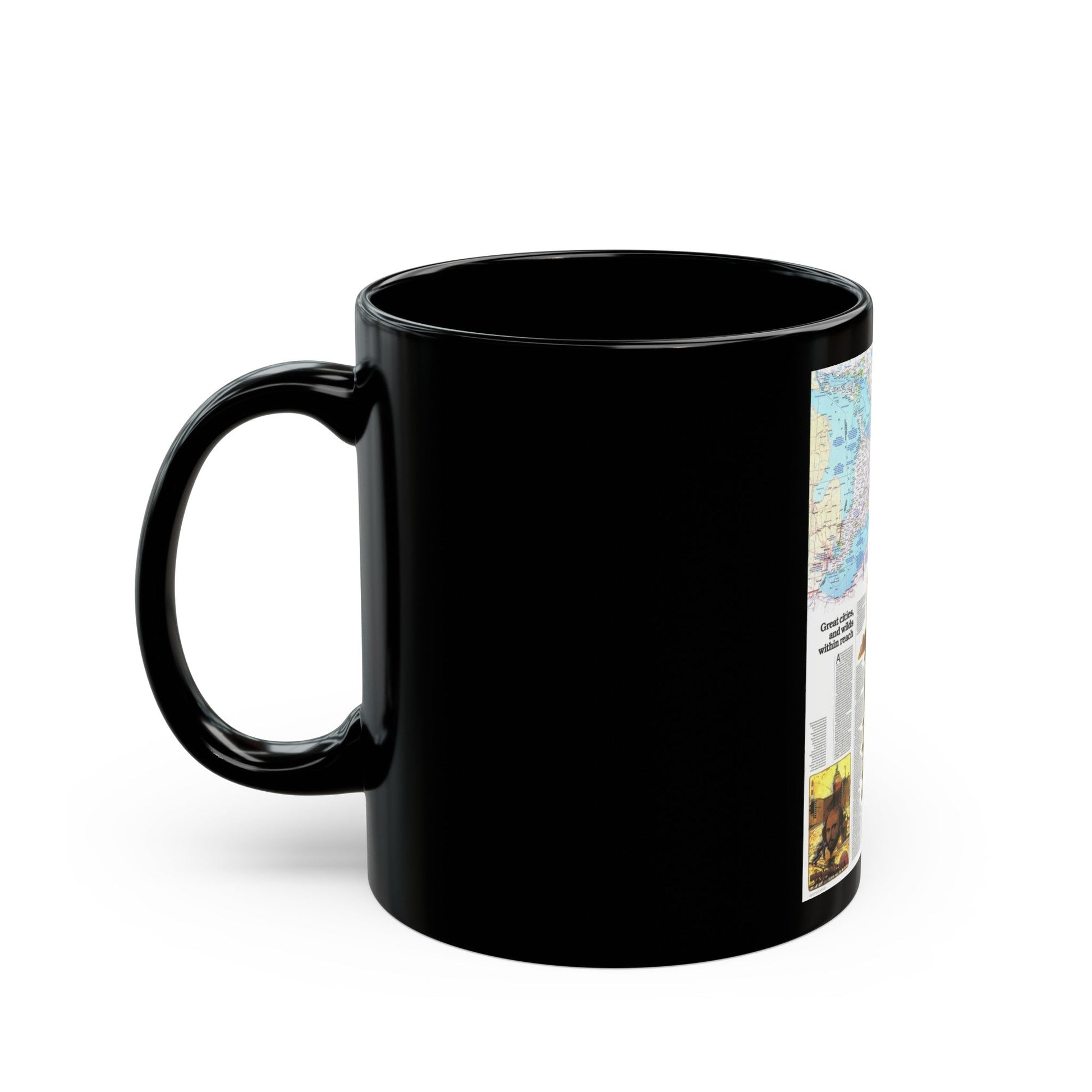 Canada - Ontario, Great Cities (1978) (Map) Black Coffee Mug-The Sticker Space