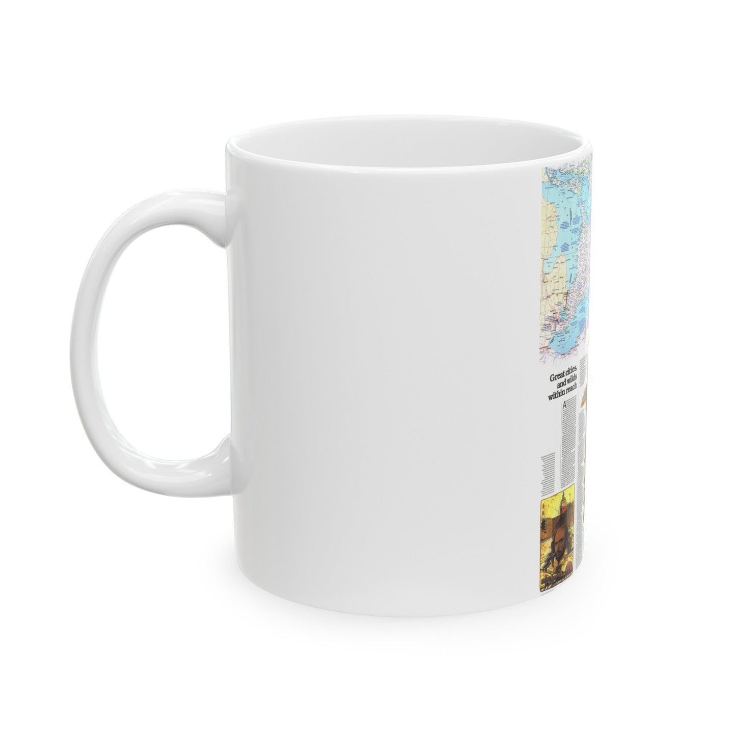 Canada - Ontario, Great Cities (1978) (Map) White Coffee Mug-The Sticker Space