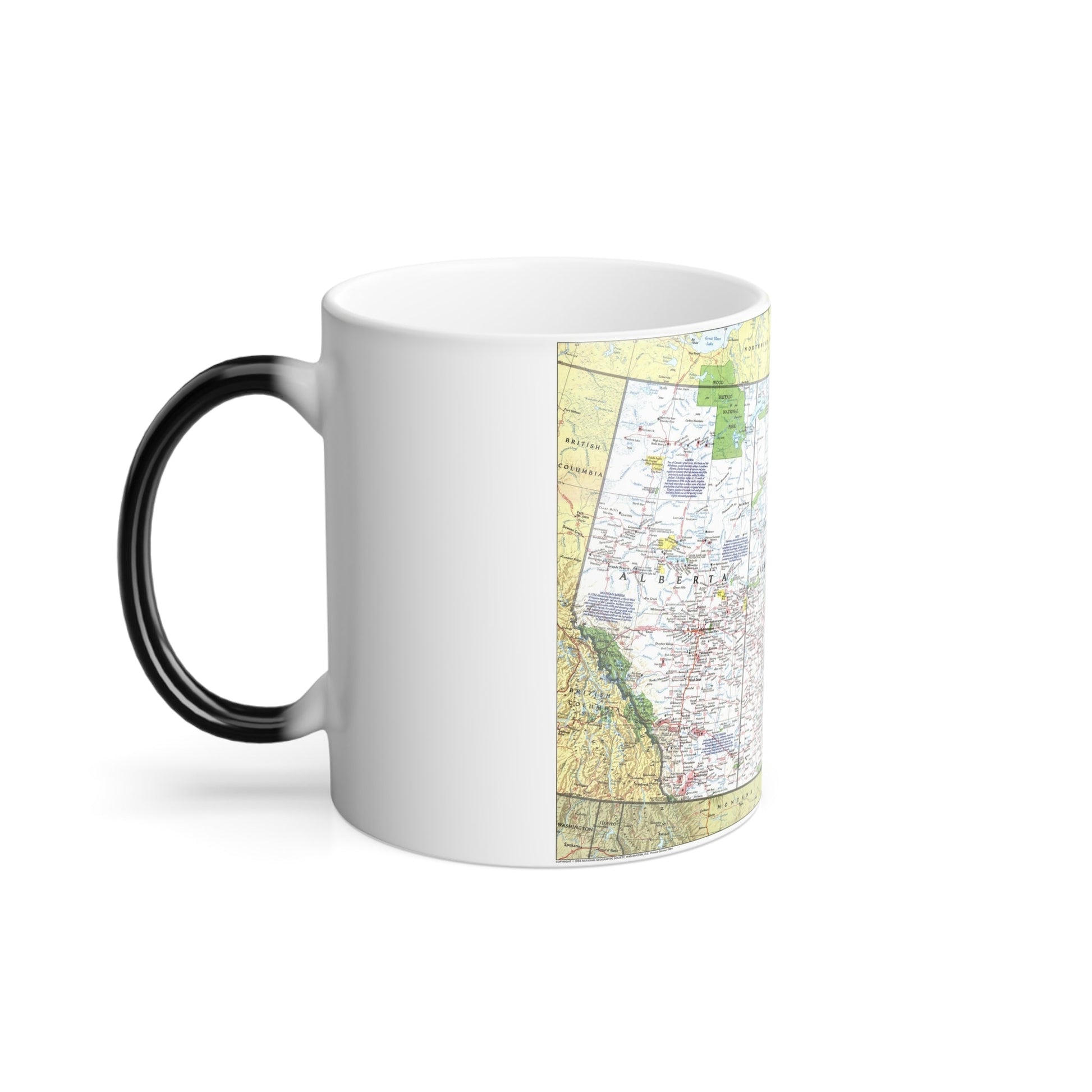 Canada - Prairie Provinces 1 (1995) (Map) Color Changing Mug 11oz-11oz-The Sticker Space