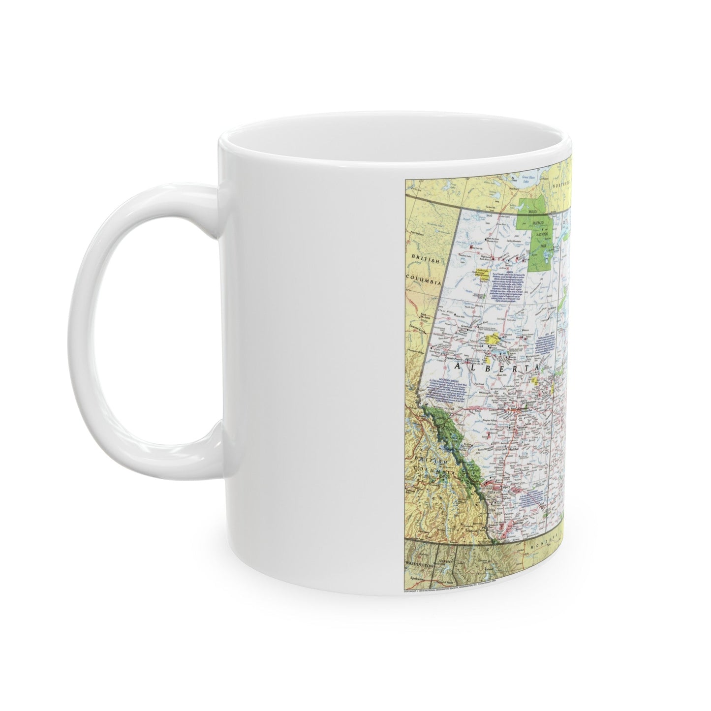 Canada - Prairie Provinces 1 (1995) (Map) White Coffee Mug-The Sticker Space