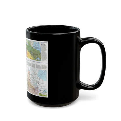 Canada - Prairie Provinces 2 (1995) (Map) Black Coffee Mug-The Sticker Space