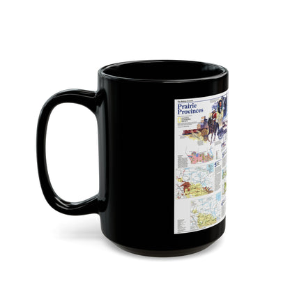 Canada - Prairie Provinces 2 (1995) (Map) Black Coffee Mug-The Sticker Space