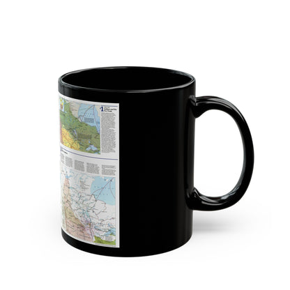 Canada - Prairie Provinces 2 (1995) (Map) Black Coffee Mug-The Sticker Space