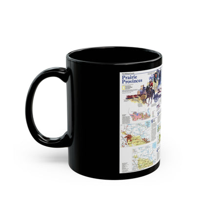 Canada - Prairie Provinces 2 (1995) (Map) Black Coffee Mug-The Sticker Space