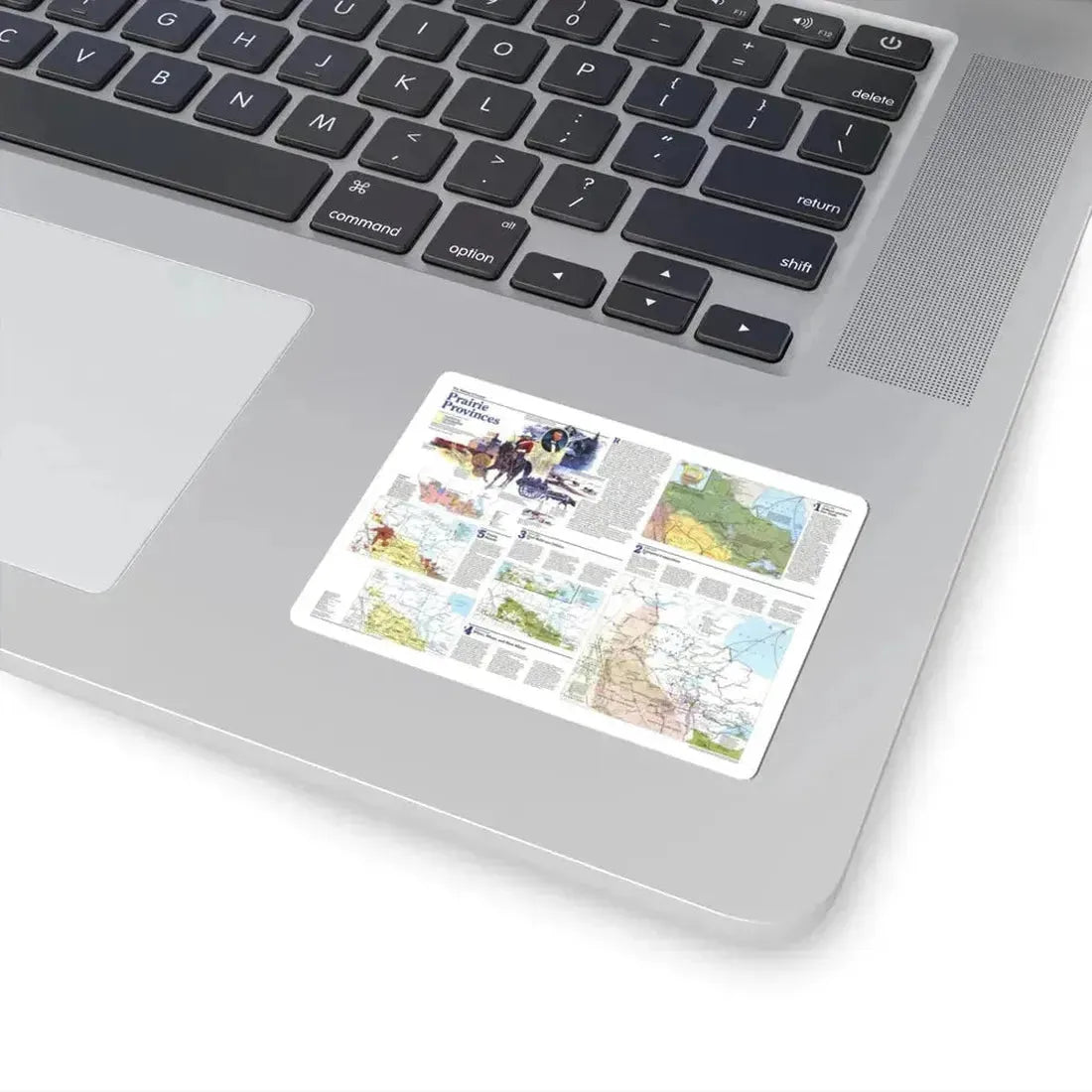 Canada - Prairie Provinces 2 (1995) (Map) STICKER Vinyl Kiss-Cut Decal - The Sticker Space