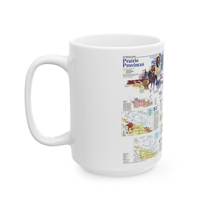 Canada - Prairie Provinces 2 (1995) (Map) White Coffee Mug-The Sticker Space