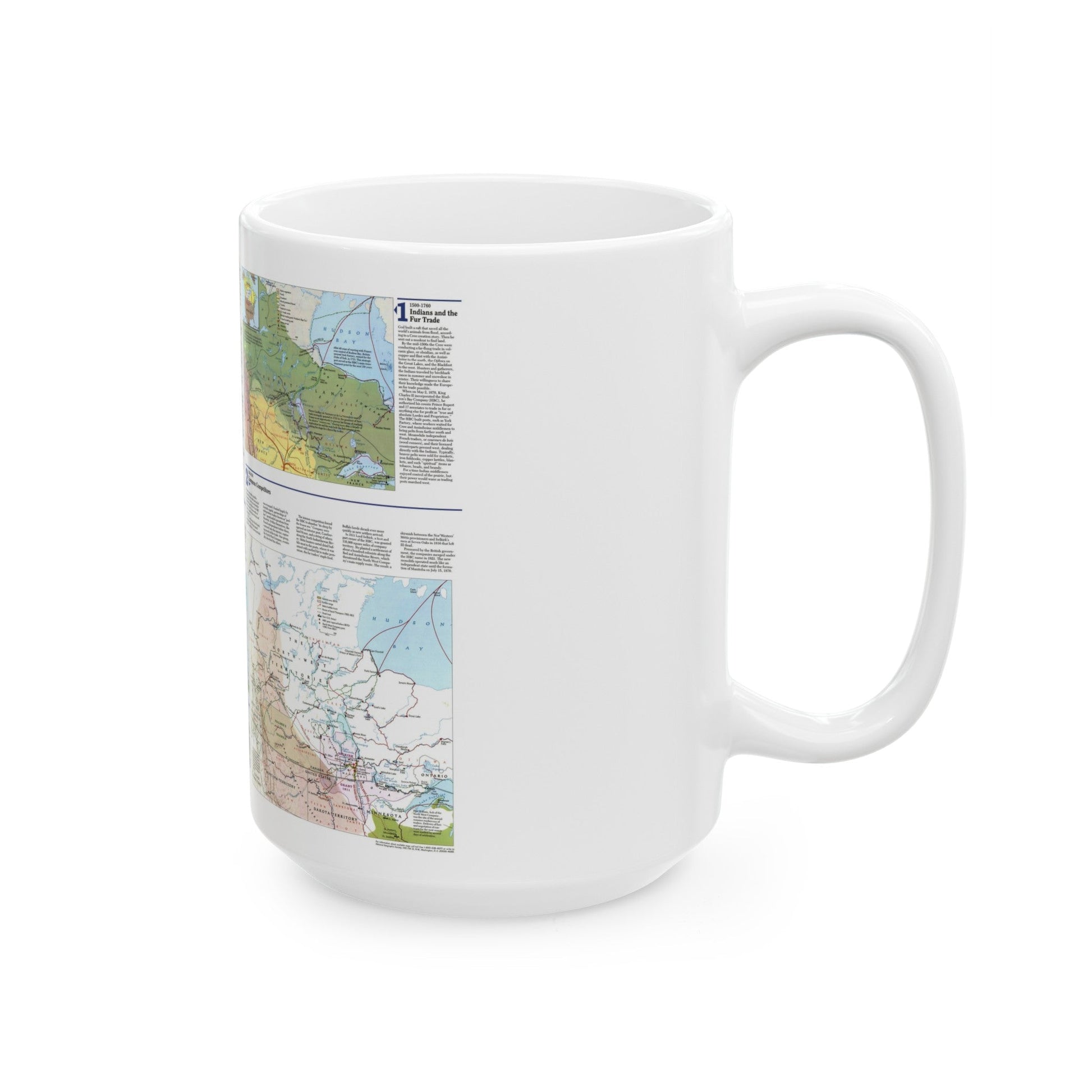 Canada - Prairie Provinces 2 (1995) (Map) White Coffee Mug-The Sticker Space