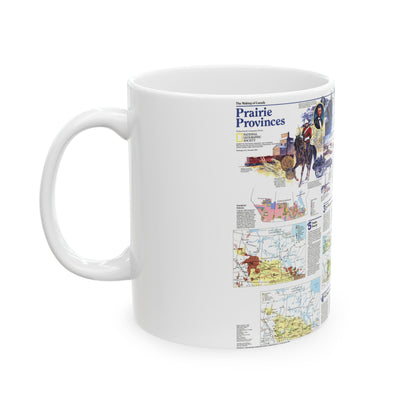 Canada - Prairie Provinces 2 (1995) (Map) White Coffee Mug-The Sticker Space