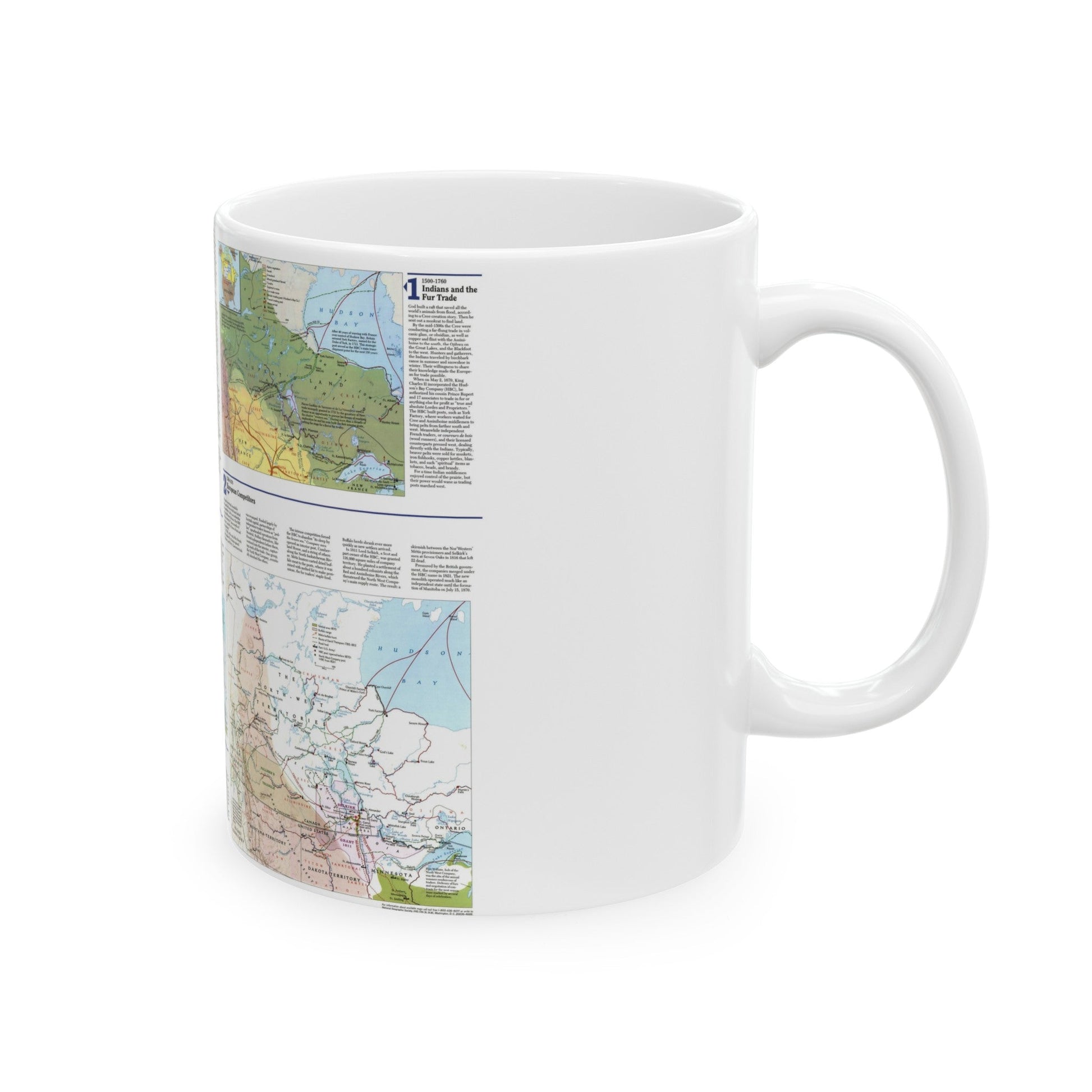 Canada - Prairie Provinces 2 (1995) (Map) White Coffee Mug-The Sticker Space