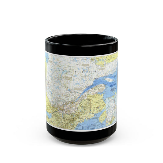 Canada - Quebec 1 (1991) (Map) Black Coffee Mug-15oz-The Sticker Space