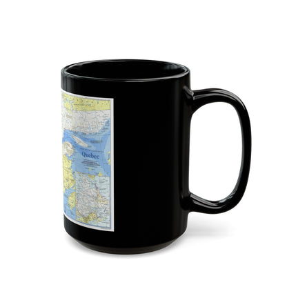 Canada - Quebec 1 (1991) (Map) Black Coffee Mug-The Sticker Space