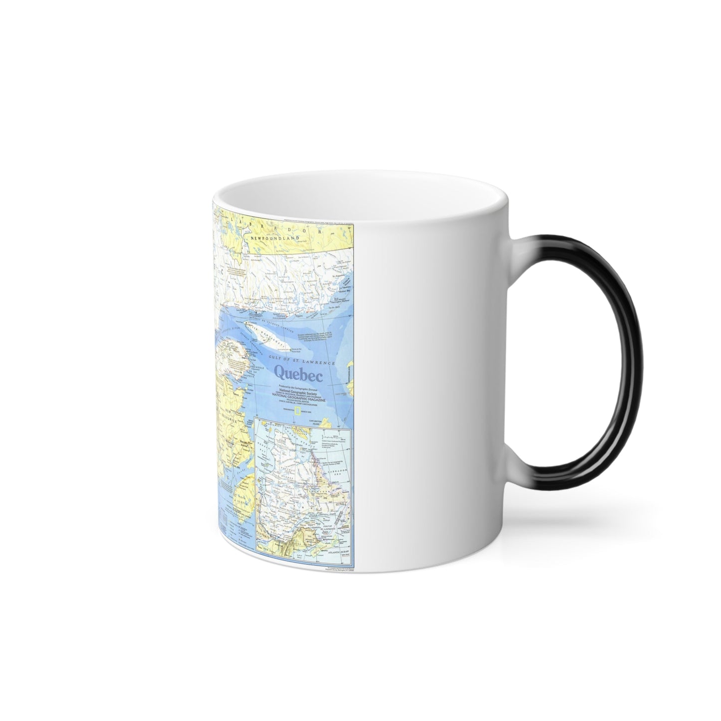 Canada - Quebec 1 (1991) (Map) Color Changing Mug 11oz-11oz-The Sticker Space