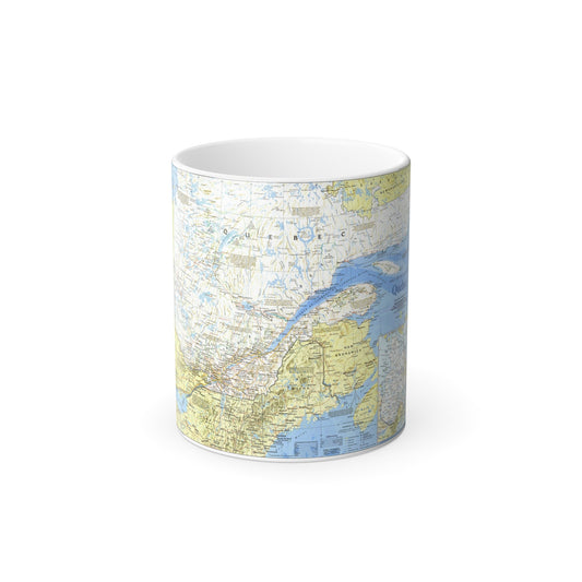 Canada - Quebec 1 (1991) (Map) Color Changing Mug 11oz-11oz-The Sticker Space