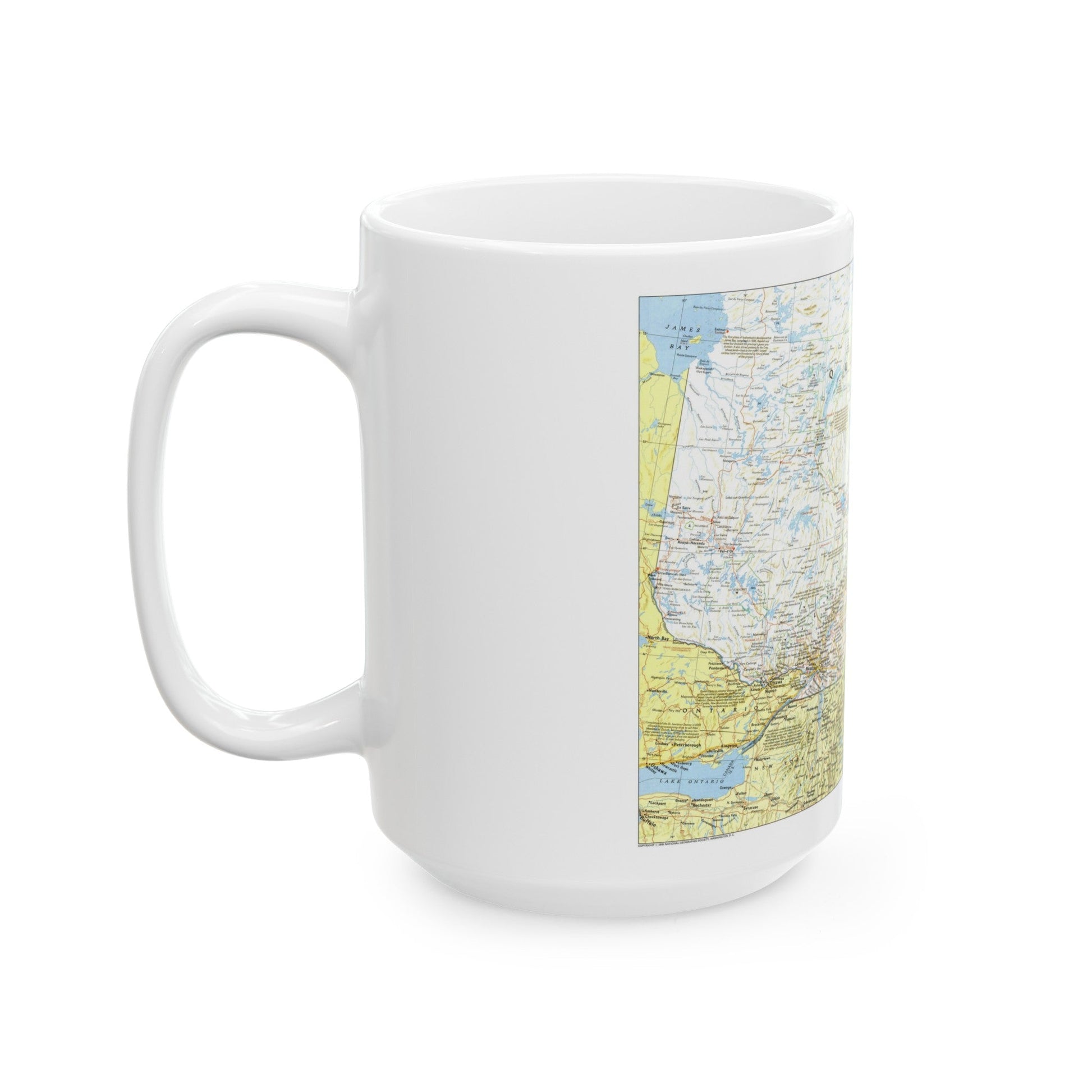 Canada - Quebec 1 (1991) (Map) White Coffee Mug-The Sticker Space