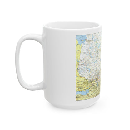 Canada - Quebec 1 (1991) (Map) White Coffee Mug-The Sticker Space