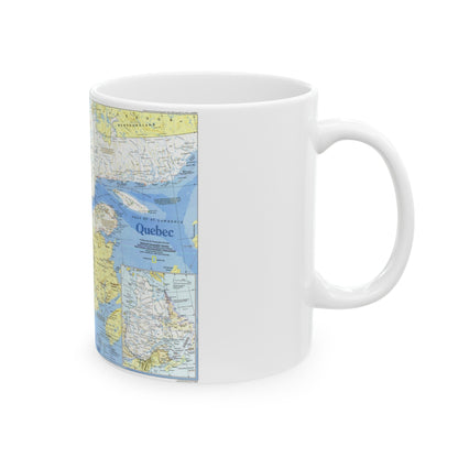 Canada - Quebec 1 (1991) (Map) White Coffee Mug-The Sticker Space