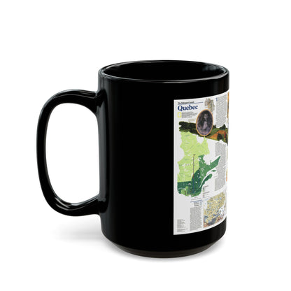 Canada - Quebec 2 (1991) (Map) Black Coffee Mug-The Sticker Space