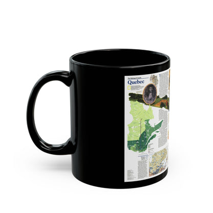 Canada - Quebec 2 (1991) (Map) Black Coffee Mug-The Sticker Space