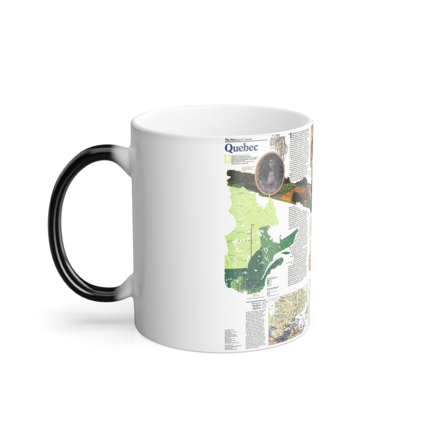 Canada - Quebec 2 (1991) (Map) Color Changing Mug 11oz-11oz-The Sticker Space