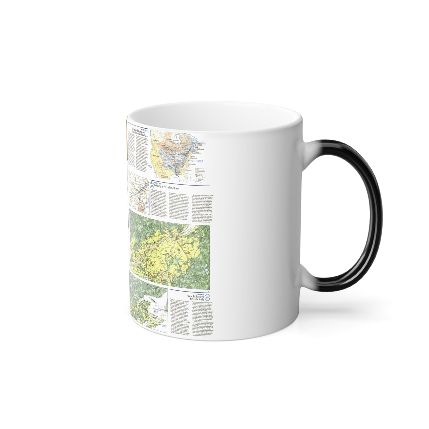 Canada - Quebec 2 (1991) (Map) Color Changing Mug 11oz-11oz-The Sticker Space