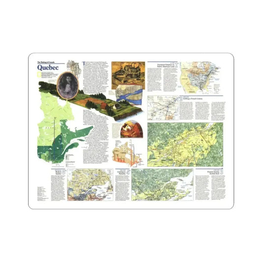 Canada - Quebec 2 (1991) (Map) STICKER Vinyl Kiss-Cut Decal 2 Inch White - The Sticker Space