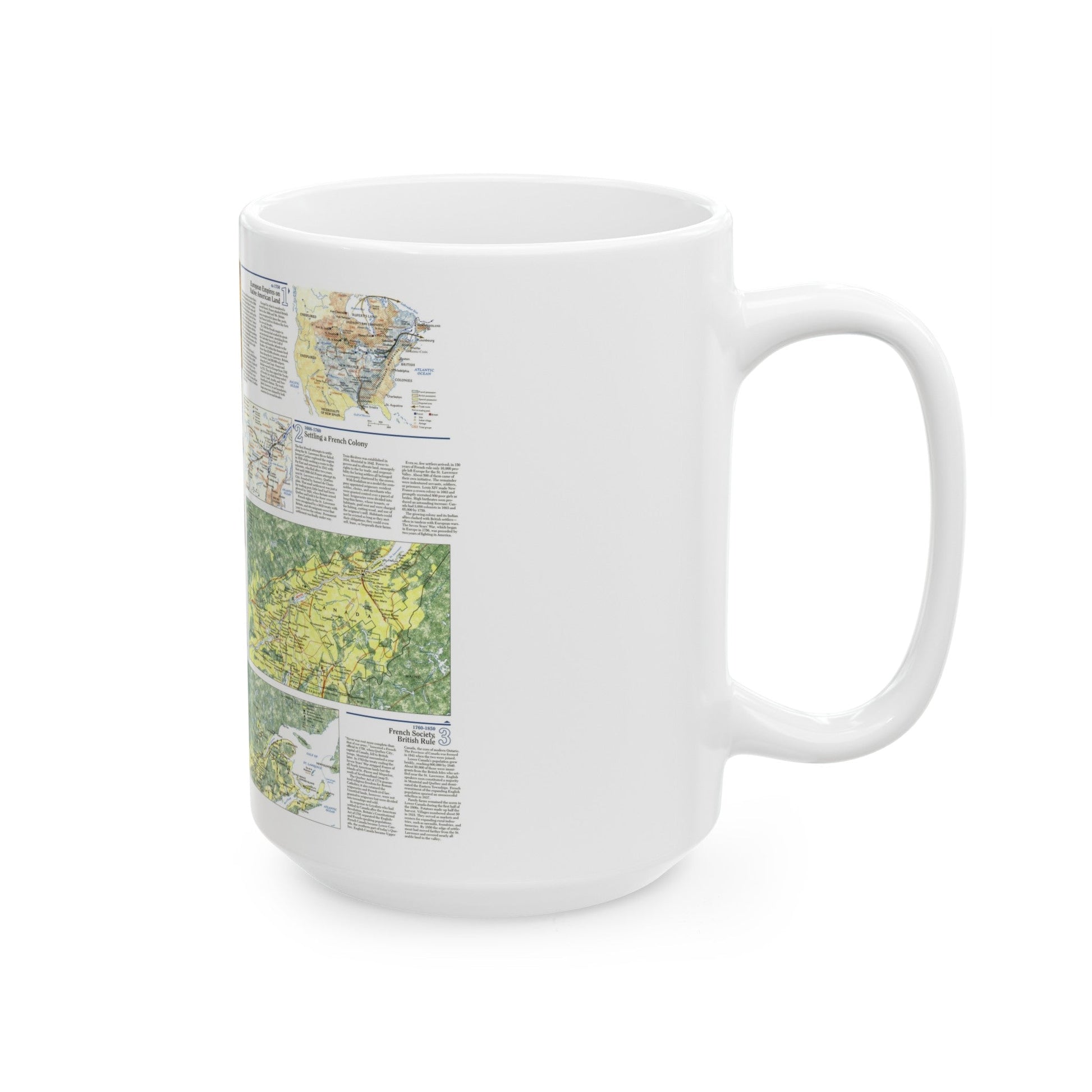 Canada - Quebec 2 (1991) (Map) White Coffee Mug-The Sticker Space