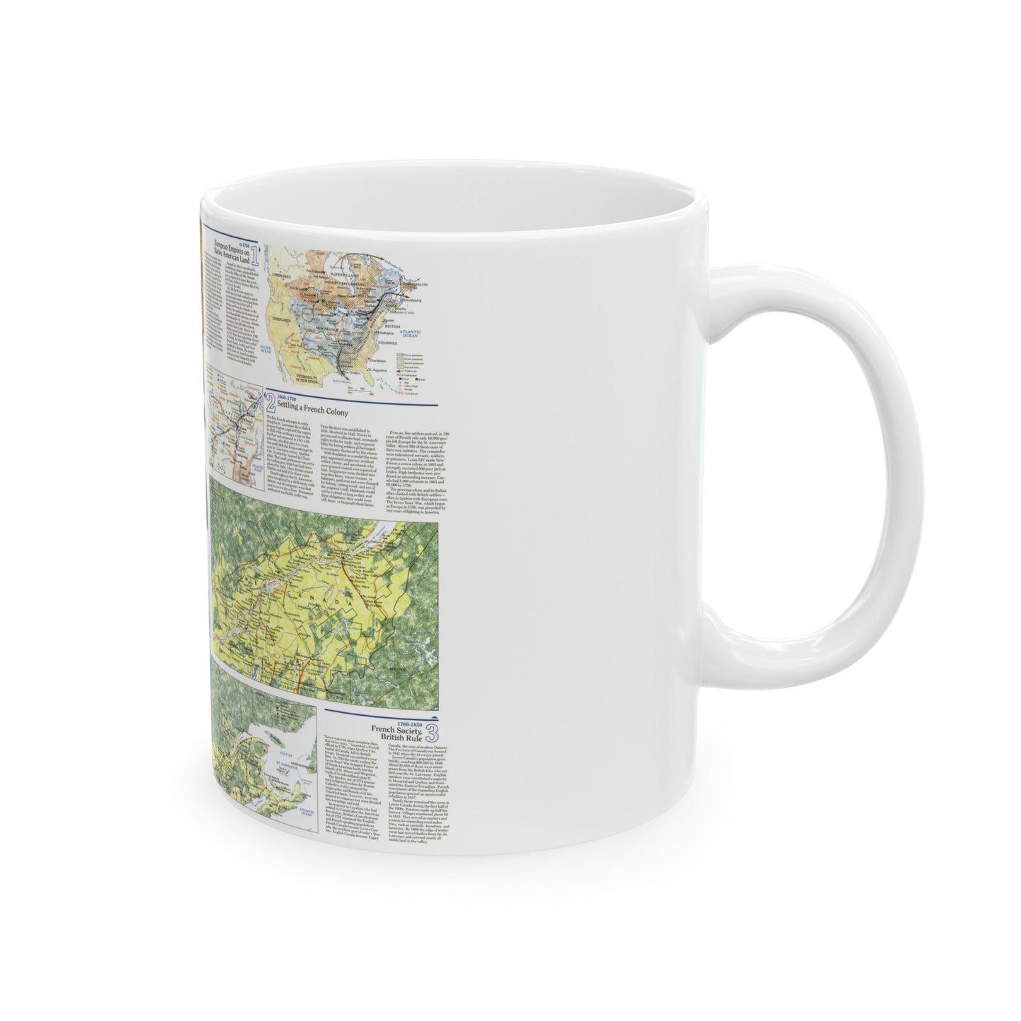 Canada - Quebec 2 (1991) (Map) White Coffee Mug-The Sticker Space