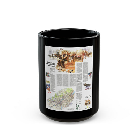 Canada - Quebec-Newfoundland (1980) (Map) Black Coffee Mug-15oz-The Sticker Space