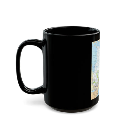 Canada - Quebec & Newfoundland (1980) (Map) Black Coffee Mug-The Sticker Space