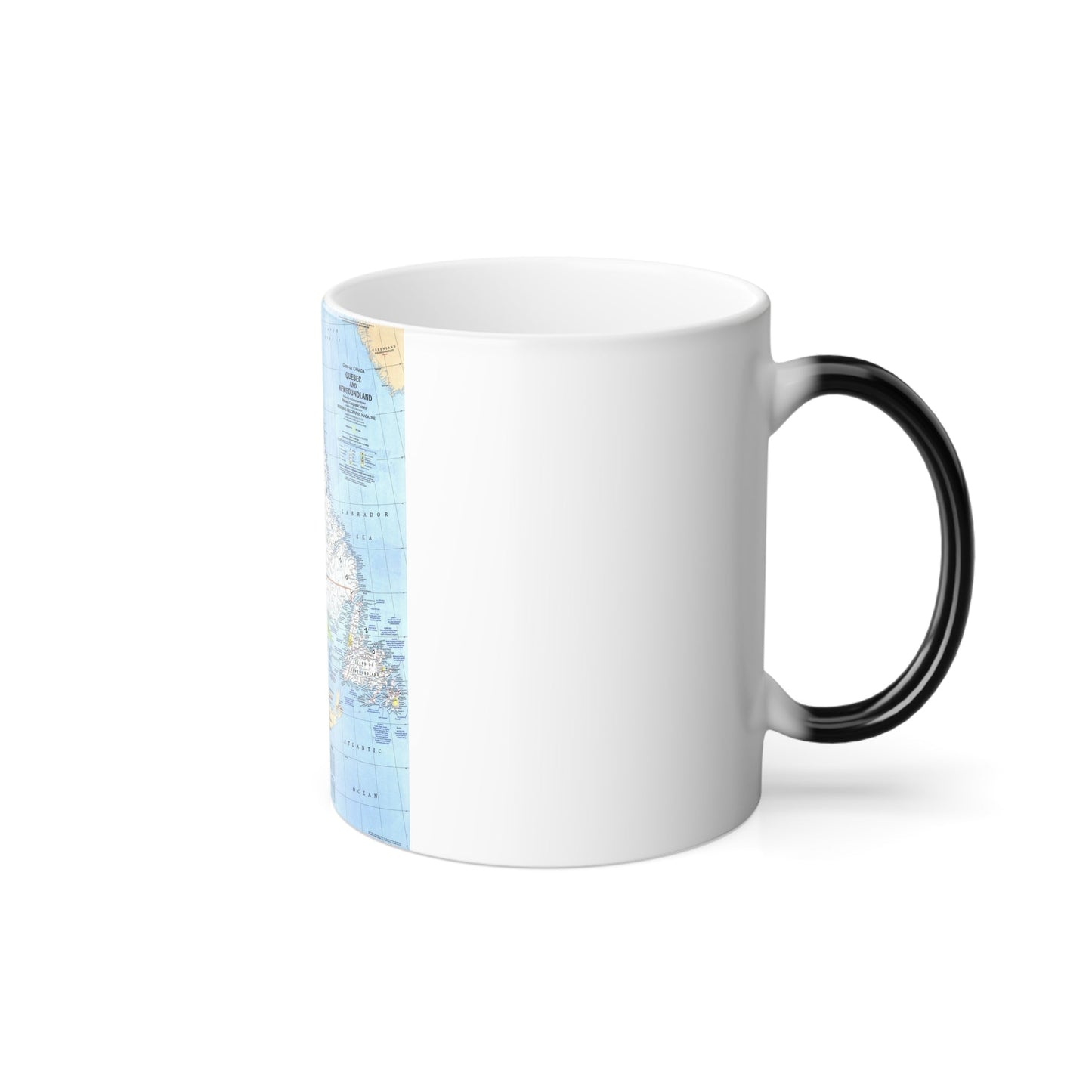 Canada - Quebec & Newfoundland (1980) (Map) Color Changing Mug 11oz-11oz-The Sticker Space