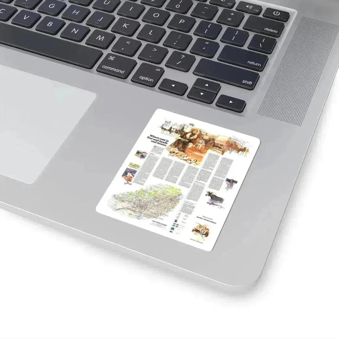 Canada - Quebec-Newfoundland (1980) (Map) STICKER Vinyl Kiss-Cut Decal - The Sticker Space