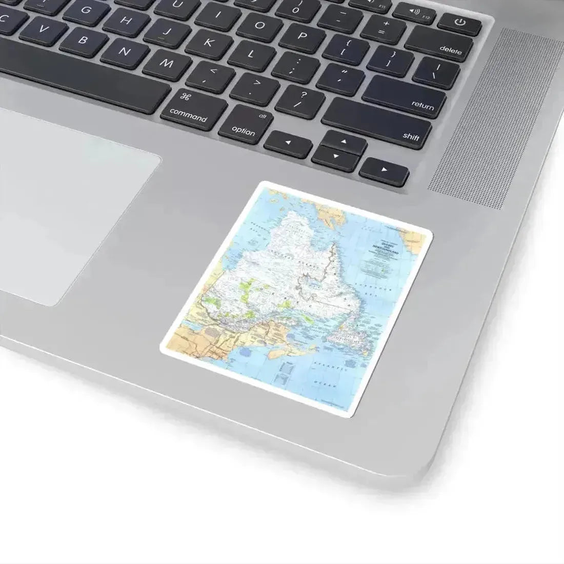 Canada - Quebec & Newfoundland (1980) (Map) STICKER Vinyl Kiss-Cut Decal - The Sticker Space
