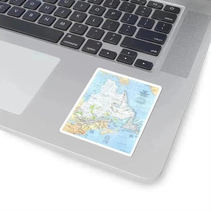 Canada - Quebec & Newfoundland (1980) (Map) STICKER Vinyl Kiss-Cut Decal - The Sticker Space