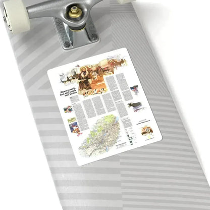 Canada - Quebec-Newfoundland (1980) (Map) STICKER Vinyl Kiss-Cut Decal - The Sticker Space