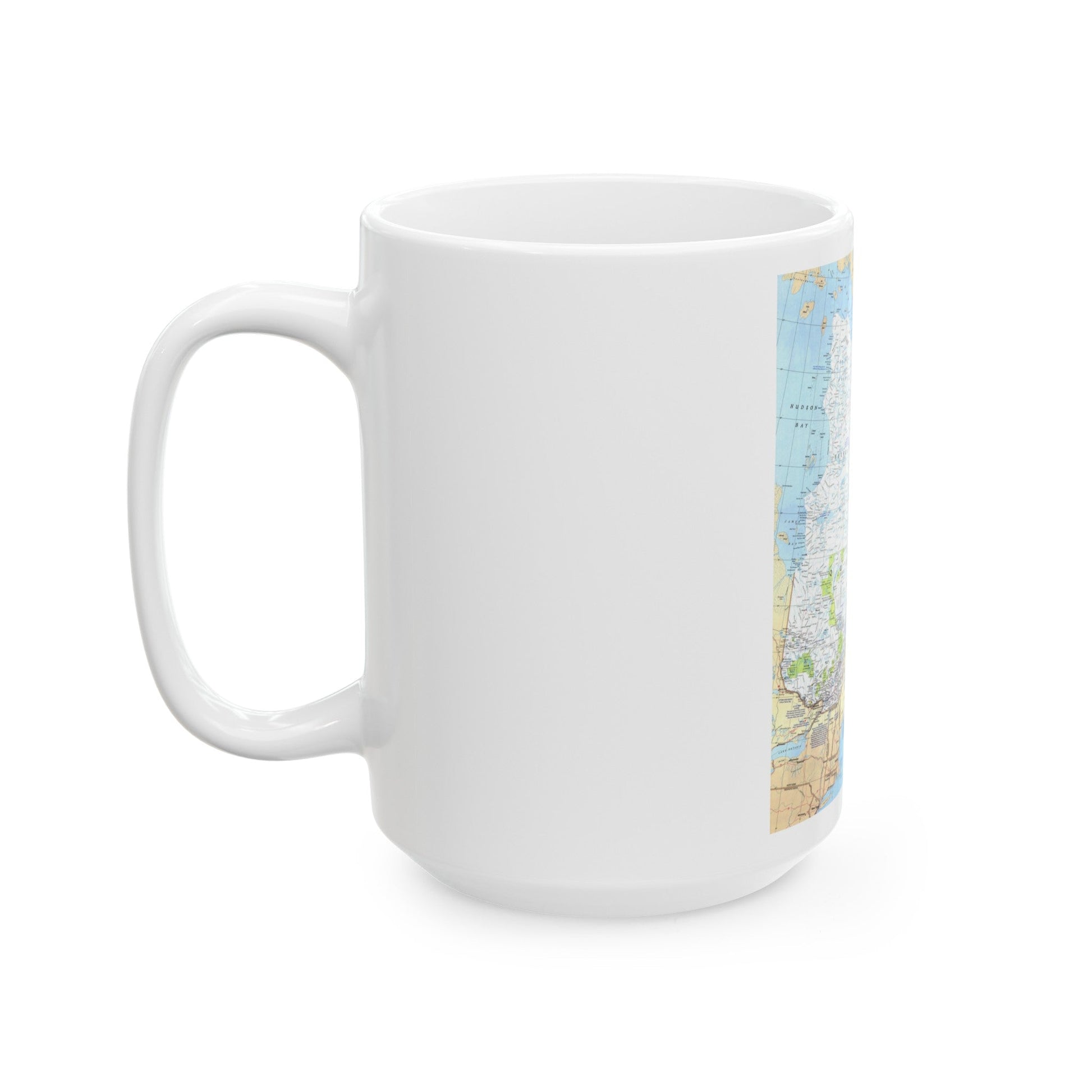 Canada - Quebec & Newfoundland (1980) (Map) White Coffee Mug-The Sticker Space