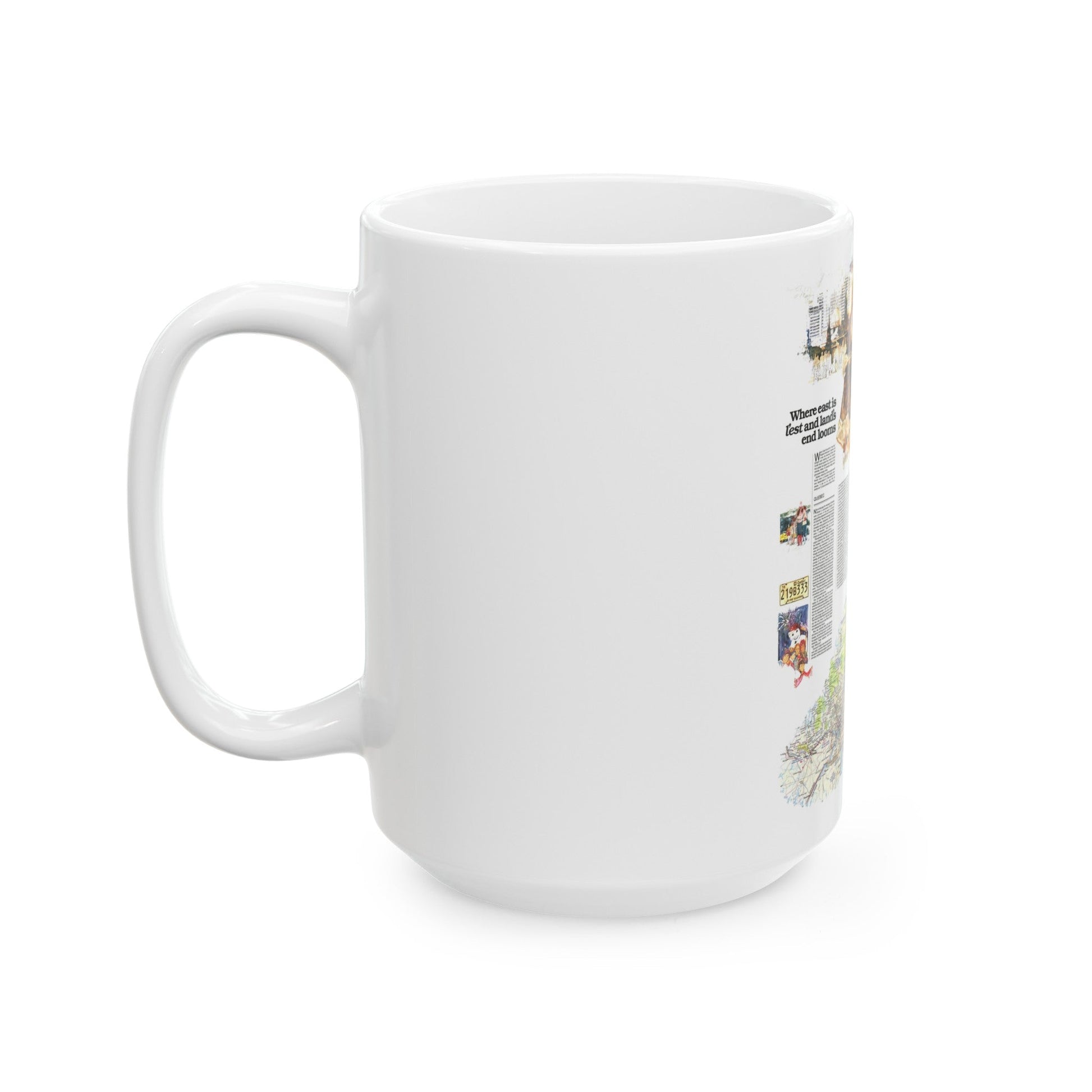 Canada - Quebec-Newfoundland (1980) (Map) White Coffee Mug-The Sticker Space