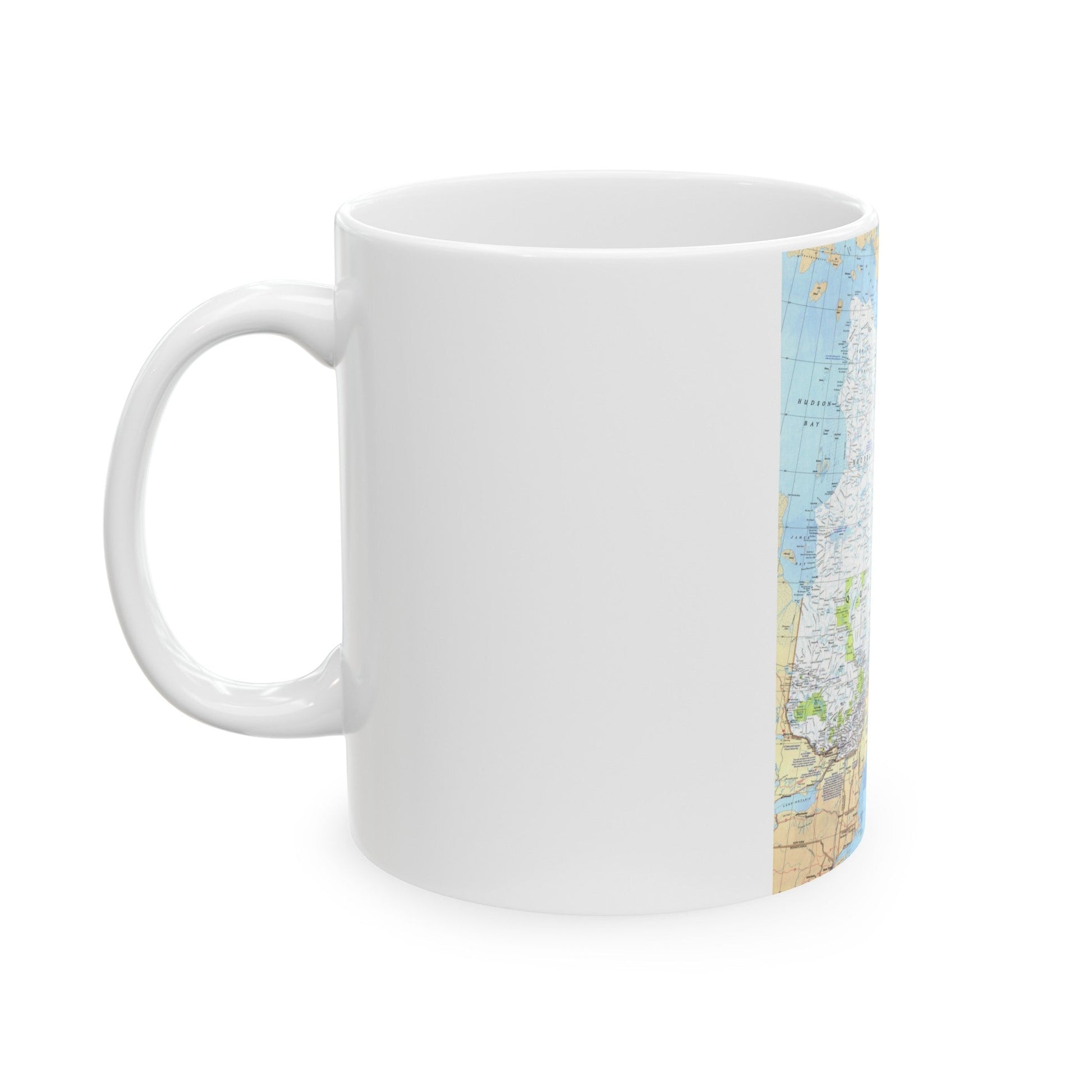 Canada - Quebec & Newfoundland (1980) (Map) White Coffee Mug-The Sticker Space