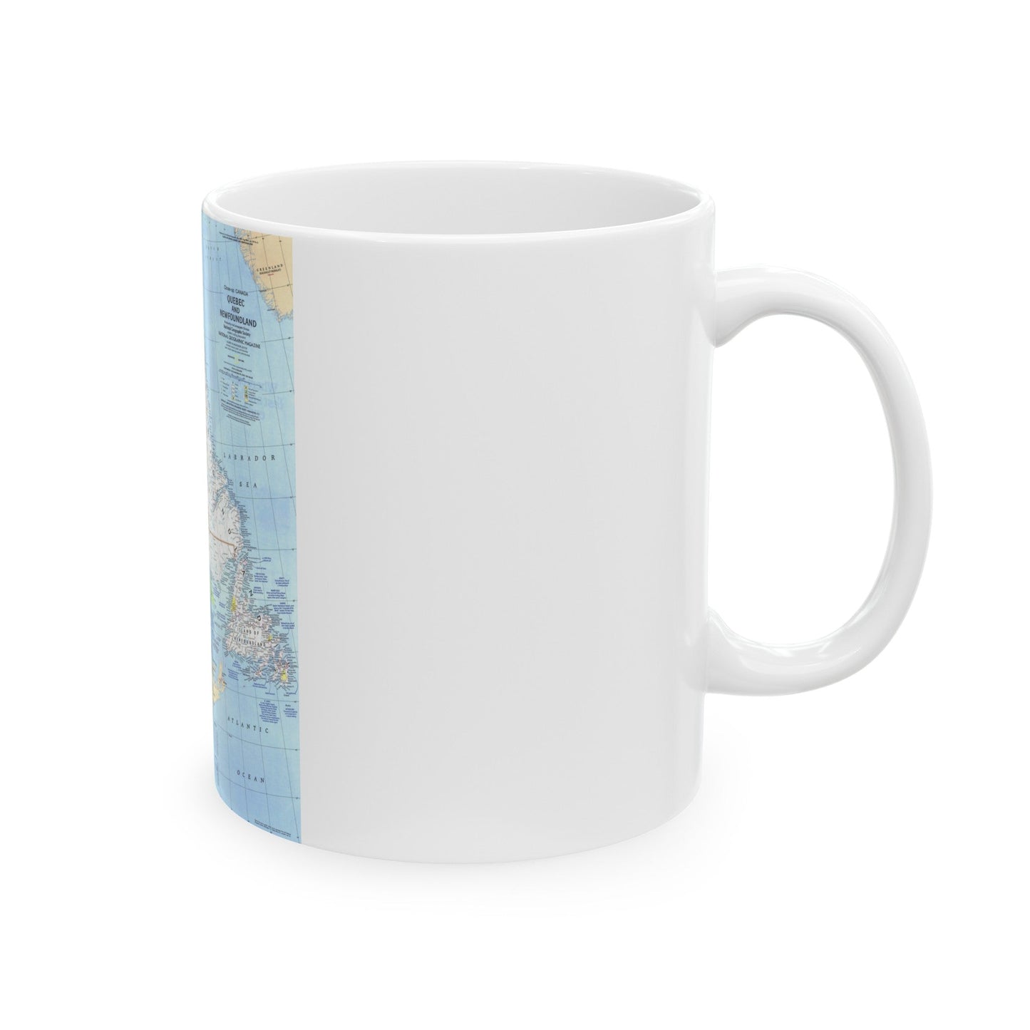 Canada - Quebec & Newfoundland (1980) (Map) White Coffee Mug-The Sticker Space