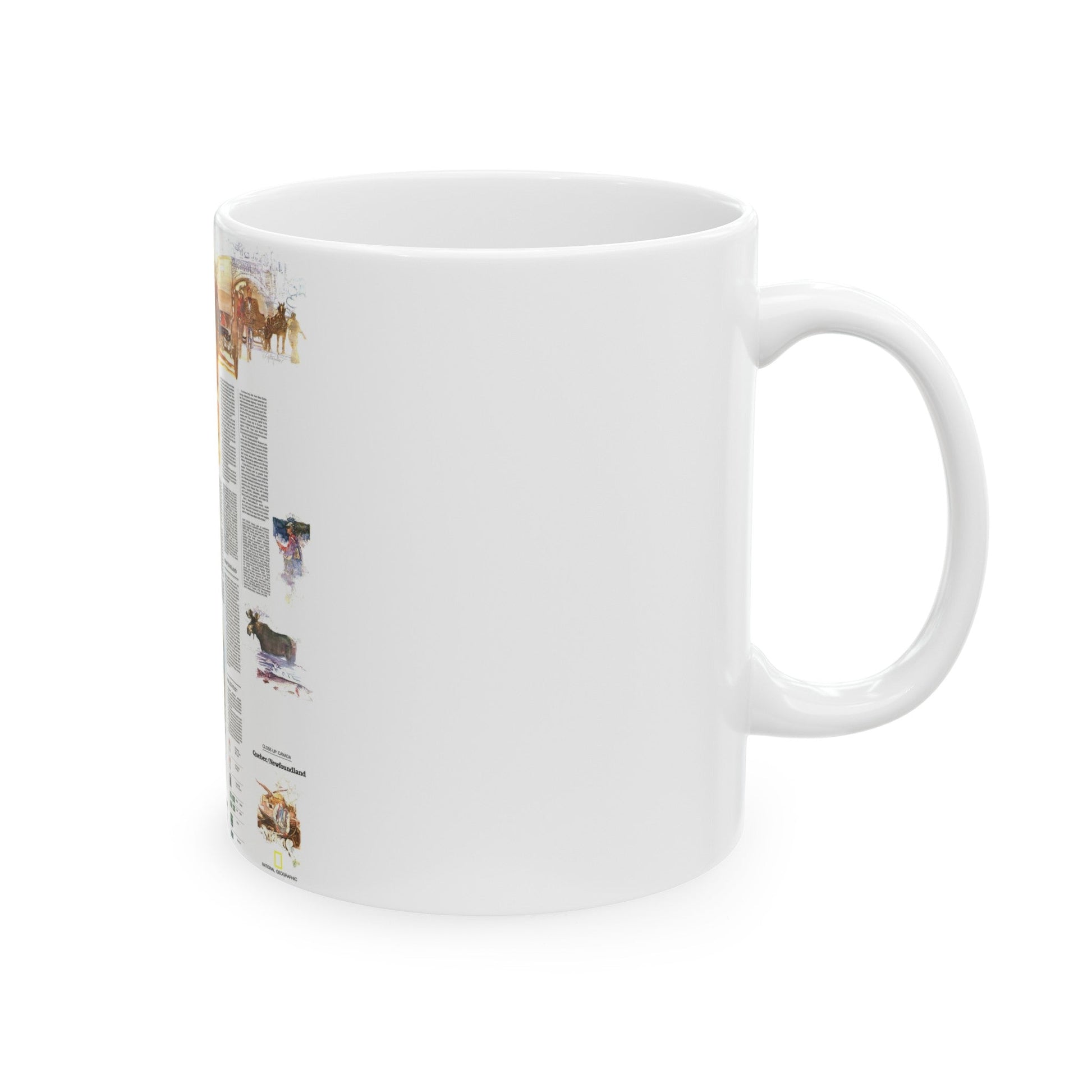 Canada - Quebec-Newfoundland (1980) (Map) White Coffee Mug-The Sticker Space