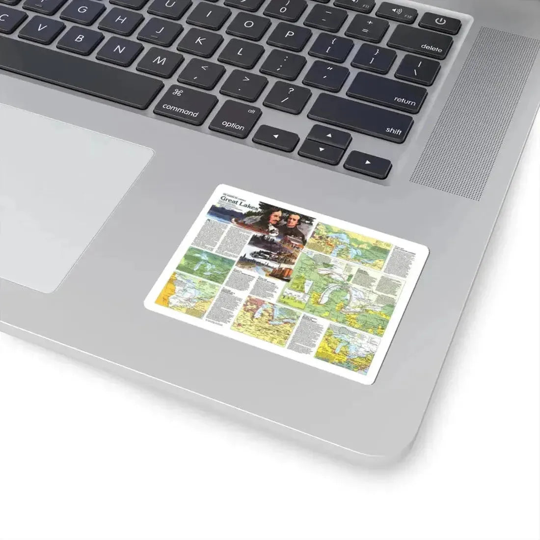 Canada - The Great Lakes 2 (1987) (Map) STICKER Vinyl Kiss-Cut Decal - The Sticker Space