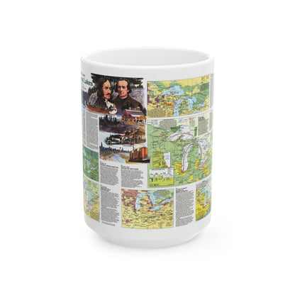 Canada - The Great Lakes 2 (1987) (Map) White Coffee Mug-15oz-The Sticker Space