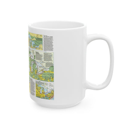 Canada - The Great Lakes 2 (1987) (Map) White Coffee Mug-The Sticker Space