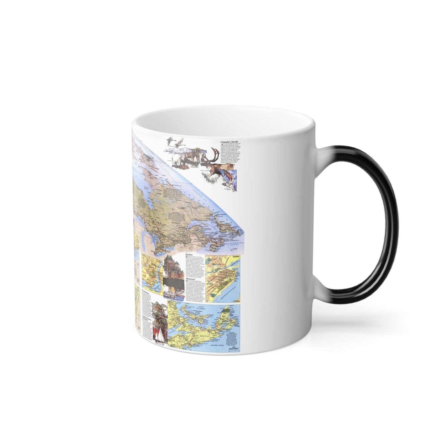 Canada - Vacationlands (1985) (Map) Color Changing Mug 11oz-11oz-The Sticker Space